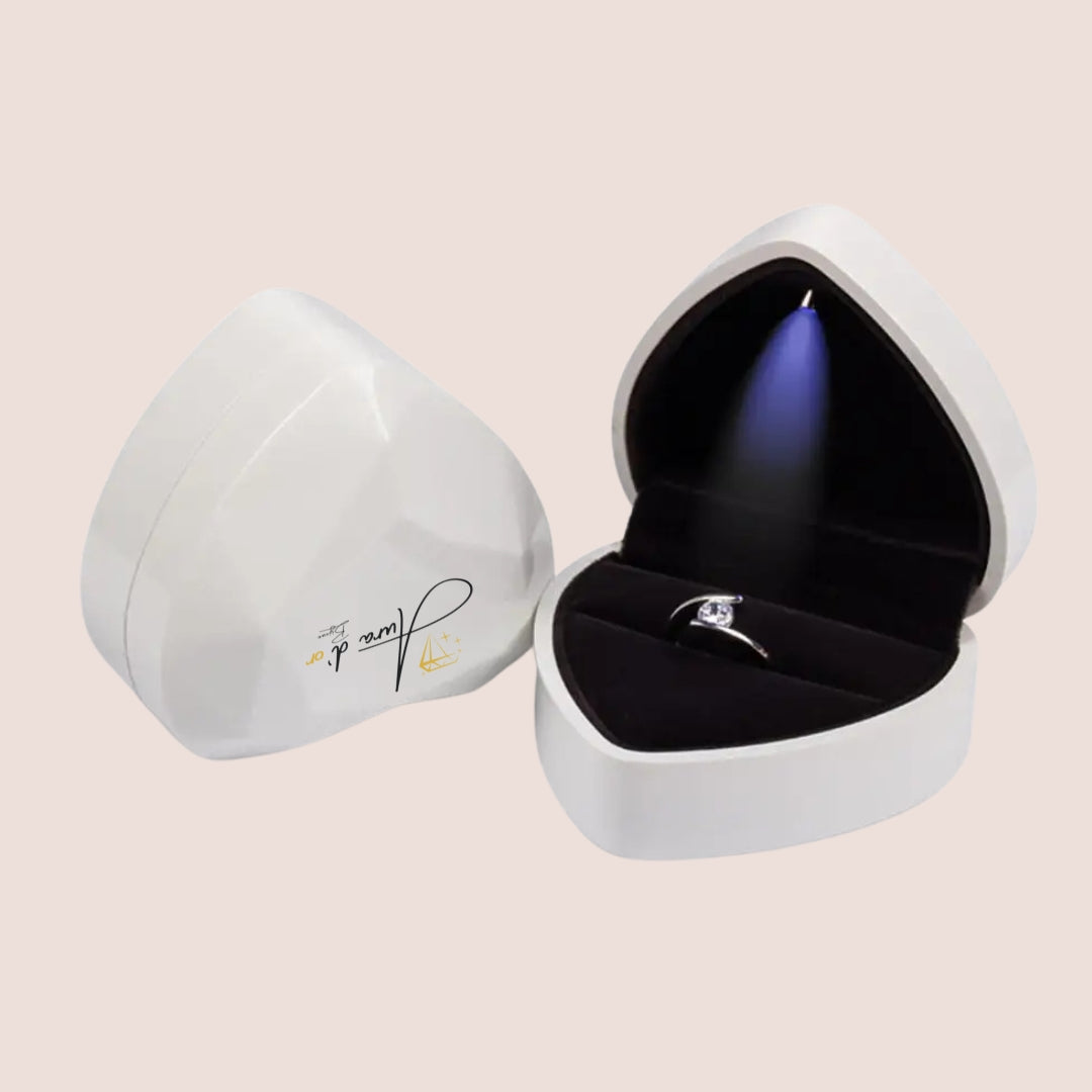 Boîte cadeau cœur illuminé