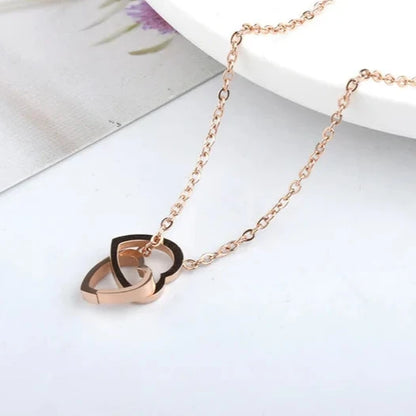 Mon Coffret Inédit - Collier double coeur en Or