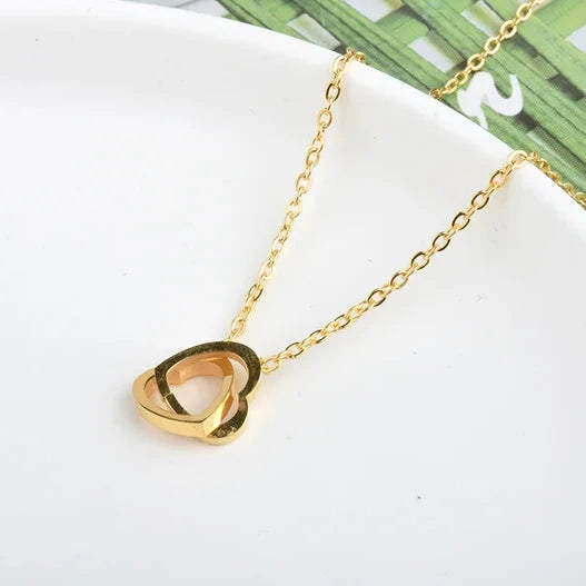 Mon Coffret Inédit - Collier double coeur en Or